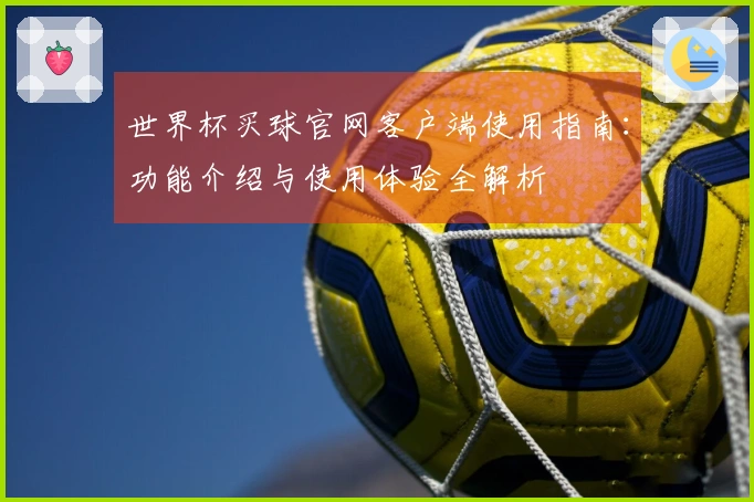 世界杯买球官网客户端使用指南：功能介绍与使用体验全解析
