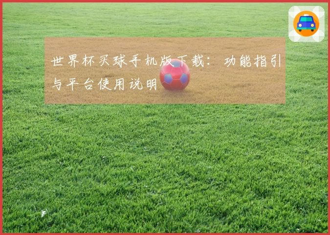 世界杯买球手机版下载：功能指引与平台使用说明